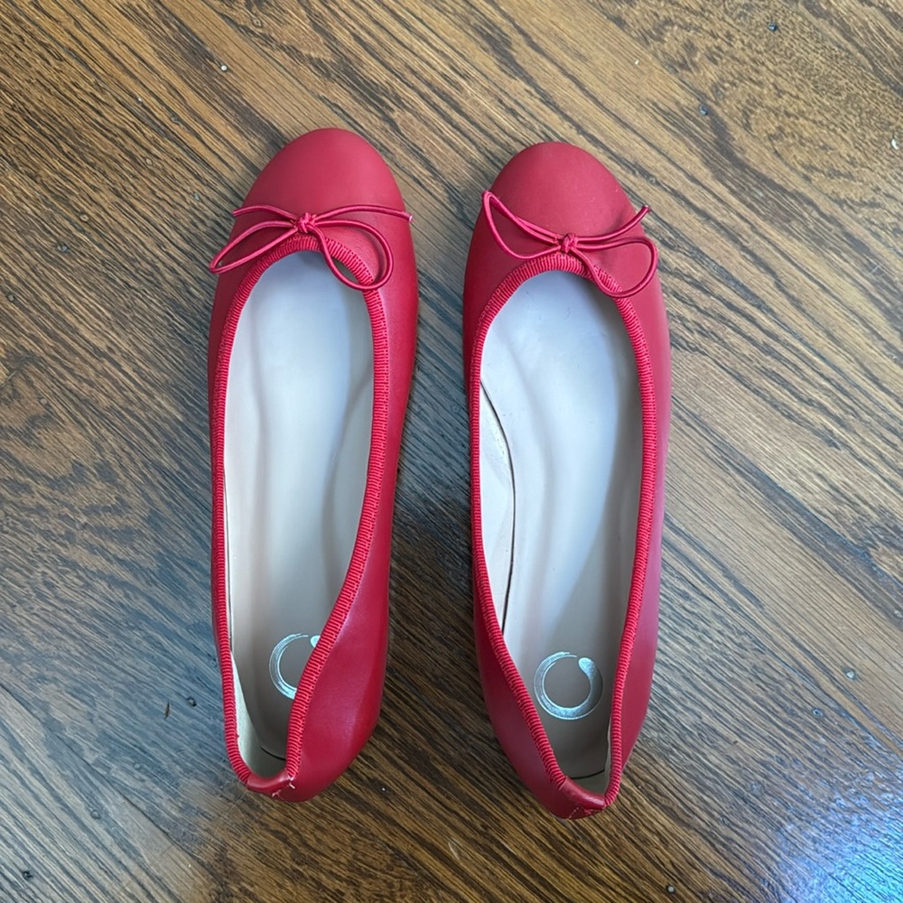 Red ballet flats